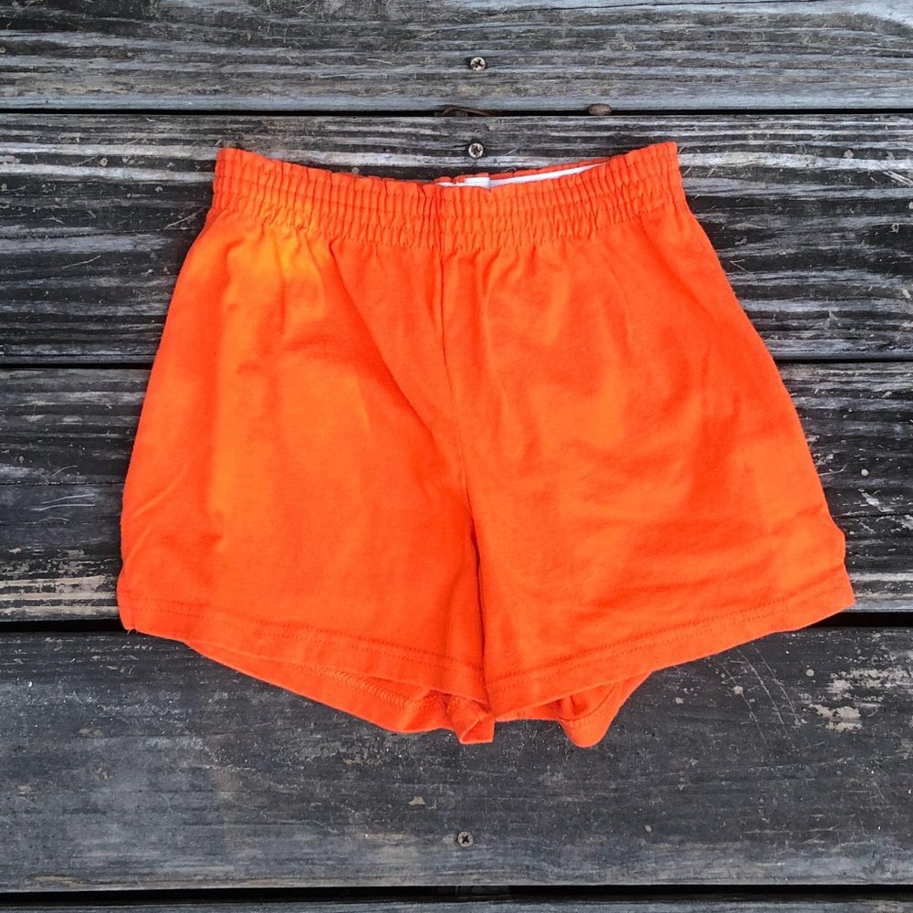 SOLD—Bright Orange Soffe Cheer Shorts